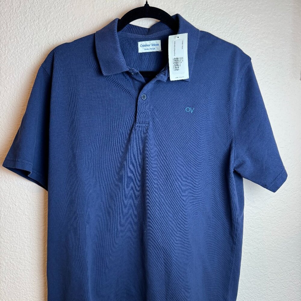 Spring Summer Staple NWT Outdoor Voices Men's Navy Polo
